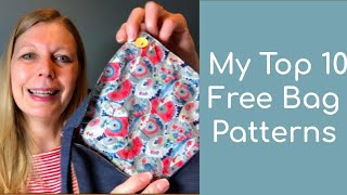 10 Free Bag Patterns 100 Days of Sewing  Day 38 [upl. by Amii]