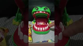 CROCODILE 🐊 DENTIST EATING POTCHI STRAWBERRY CREAM 🍓 satisfying  toys   ASMR youtubeshorts [upl. by Emee]