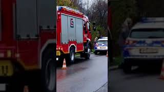 Wypadek Stanisław Górny szczęśniak automobile ambulanec firefighter team fire ambulance [upl. by Eelram]