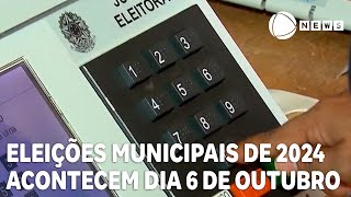 Eleições municipais de 2024 acontecem dia 6 de outubro [upl. by Kato]