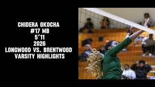 Chidera Okocha Class of 2026 MB 5’11 Longwood Vs Brentwood Varsity Highlights [upl. by Ahsinnek]