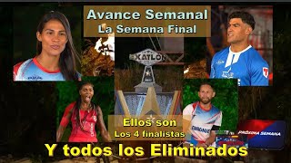 Avance Semanal Los 4 finalistas Y todos los Eliminados La Semana Final Exatlon AllStars [upl. by Hole]