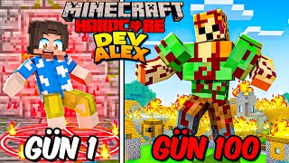 Minecraft DEV ALEX LANETİNDE 100 GÜN GEÇİRDİM 🩸 bölüm 1 [upl. by Ayekram160]