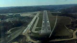 Cessna 172 landing at KCRW Charleston Yeager [upl. by Naerol536]