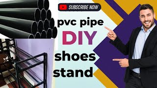 PVC pipe DIY shoes stand home made subscribe youtubevideo diy like viralvideo [upl. by Stier]