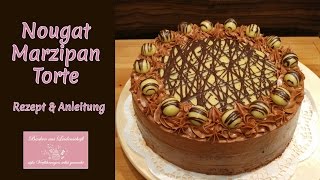 NougatMarzipanTorte  Rezept und Anleitung [upl. by Edroi968]