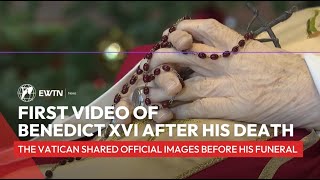 First video of Pope Emeritus Benedict XVI after his death shared by the Vatican before his Funeral [upl. by Darelle262]