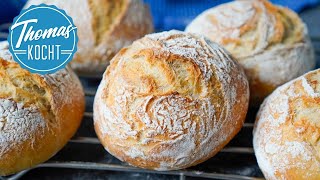 Leckere Brötchen backen über Nacht  Kartoffel Krusties wie vom Bäcker [upl. by Sidman]