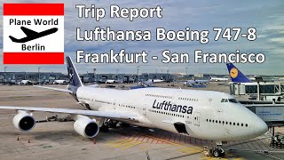 Trip Report  Lufthansa Boeing 7478  Frankfurt  San Francisco  Multiple IFE Screen Failures [upl. by Petey289]