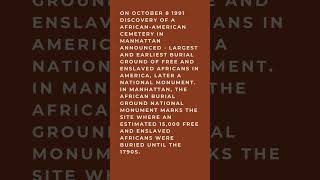 Enslaved Africans Graves becomes National Monument Today In History October 8 1991 [upl. by Aitak909]