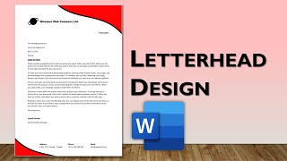 Letterhead Template Design  Make a Business Letterhead in Word  FREE Template Download [upl. by Devona956]