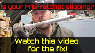 Milwaukee ratchet slipping under load a simple fix [upl. by Ahsitnauq]