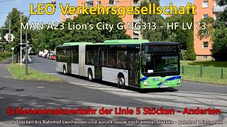 Sound Bus MAN A23 Lions City G NG313 von LEO Verkehrsgesellschaft  HF LV 73 Voith [upl. by Etennaej398]