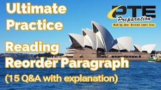 PTE Reading REORDER PARAGRAPH Practice 15 Questions TIMED with ANSWER [upl. by Neall252]