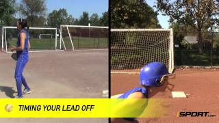 Base Running in Softball How to Take a Lead Off [upl. by Hendry]