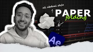 Edit Like ALI ABDAAL  Paper Unfold Effect in After Effects [upl. by Lyons]