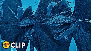 Dr Lewis Dodgson Cornered by Dilophosaurus Trio  Jurassic World Dominion 2022 Movie Clip HD 4K [upl. by Alegna]