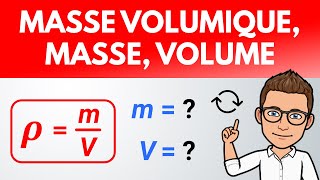 MASSE VOLUMIQUE  formules unités et calculs ✅ Méthode facile [upl. by Anitan38]