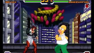 Mugen  Iori Yagami vs Homer Simpson [upl. by Hamirak529]