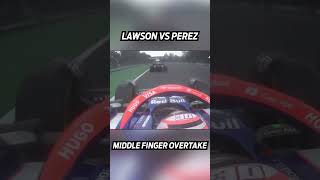 Liam Lawson Gives Checo Perez the Middle Finger in Mexico [upl. by Hassadah513]