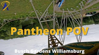 Pantheon 4K POV at Busch Gardens Williamsburg 2023 [upl. by Arodnahs334]