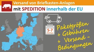 Zeiten  Bedingungen für den Speditionsversand in der EU  Beratungsvideo von AL Briefkastensysteme [upl. by Ahsieuqal412]