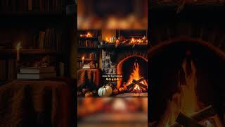 Cozy Fall Fireplace Screensaver 🎃🔥 Halloween Reading Ambience for Sleeping No Ads [upl. by Frazer]