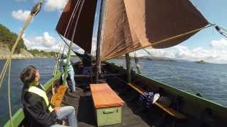 Norwegian wooden sailing boat The quotgavl boatquot Notmann June 2013 [upl. by Noteloc]