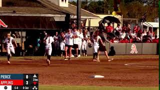 Appling County Lady Pirates Softball vs Pierce County Lady Bears [upl. by Suoilenroc64]