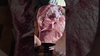 How to trim a WAGYU Brisket shorts [upl. by Goodspeed]