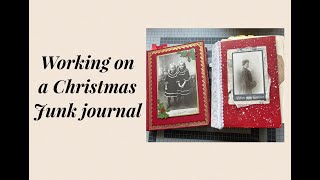 Working on a Christmas junk journal [upl. by Aneeres]