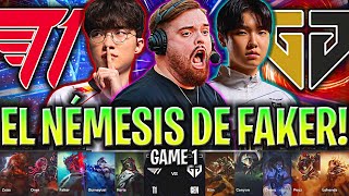 IBAI CASTEA A FAKER Y T1 CONTRA SU NÉMESIS😱  T1 vs GEN Game 1 SEMIFINAL WORLDS 2024 IBAI ESPAÑOL [upl. by Anivel195]