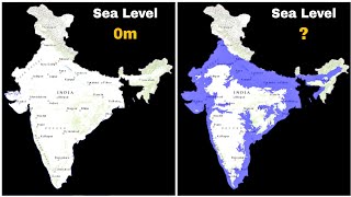 India Flood Map  Sea Level Rise [upl. by Mij]