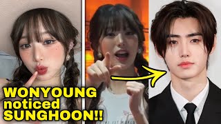 IVE’s Wonyoung goes viral for her reaction to seeing ENHYPEN’s Sunghoon kpop [upl. by Hanover995]