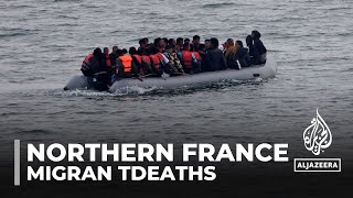 Migrant boat capsizes At least 12 dead off coast of northern France [upl. by Retsub]