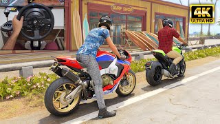 Honda CBR 1000RR amp Honda CB1000R  The Crew Motorfest  Thrustmaster T300RS  TH8A shifter gameplay [upl. by Bobbie]