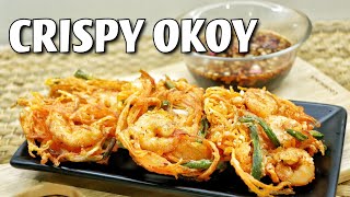 Crispy Okoy Recipe  Okoy kalabasa recipe with Hipon na patok sa panlasang pinoy [upl. by Klute]