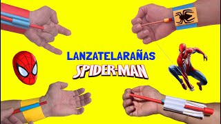 Como hacer 4 LANZA TELARAÑAS de SPIDERMAN Web Shooter de papel [upl. by Kurman]