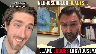 NEUROSURGEON Reacts to Dr Glaucomflecken  First Day of Neurosurgery [upl. by Solon]