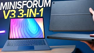 Creator Review Minisforum V3 3in1 Tablet Laptop 2024 [upl. by Rebmetpes]