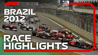 2012 Brazilian Grand Prix Race Highlights  Presented by Pirelli [upl. by Nodnyl196]