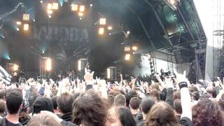 Dagoba  Its All About Time Wall Of Death live at Hellfest 2011 [upl. by Annalee]