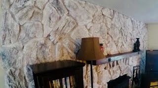 Rock Fireplace Makeover and Mantle Addition [upl. by Gipps619]