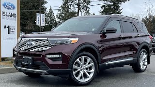 2022 Ford Explorer Platinum  Moonroof Class IV Trailer Hitch 4WD Review  Island Ford [upl. by Primo]