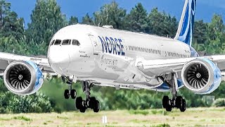 34 CLOSE UP TAKEOFFS and LANDINGS  Oslo Gardermoen Airport Plane Spotting OSLENGM [upl. by Codee62]