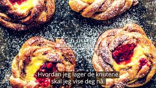 Lise Finckenhagen Kanelknuter med vaniljekrem og bringebærsyltetøy [upl. by Ssyla987]