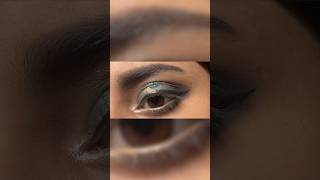 Green eye look with chunky glitter  How to create a cut crease with glitter eyeshadow  eyes looks [upl. by Nibla]