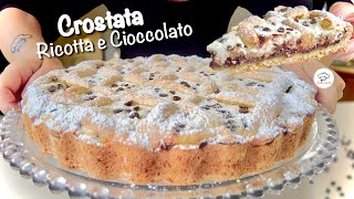 CROSTATA DI RICOTTA e CIOCCOLATO con NUTELLA facile e veloce [upl. by Child]