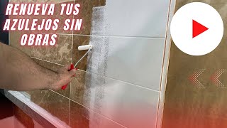 LO MAS FÁCIL ‼️ para renovar tu baño yo cocina con pintura para azulejos [upl. by Dolf]