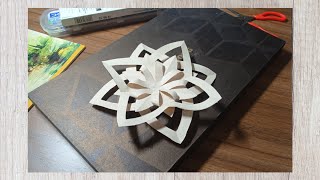 paper flowers  kirigami art paper art decoration [upl. by Roselba]